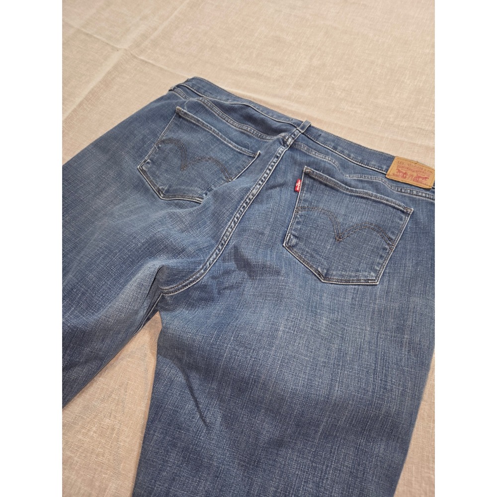 Levis Curvy Bootcut Jeans Womens 34 Medium Wash Blue Denim Mid Rise Stretch - Picture 11 of 11